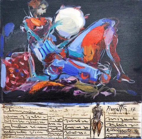 NURETTİN AKKAYA — “isimsiz”, 2017 "isimsiz" eseri NURETTİN AKKAYA tarafından 2017 yılında 25x25 cm ölçülerinde Tuval üzeri yağlı boya tekniği ile yapılmıştır.