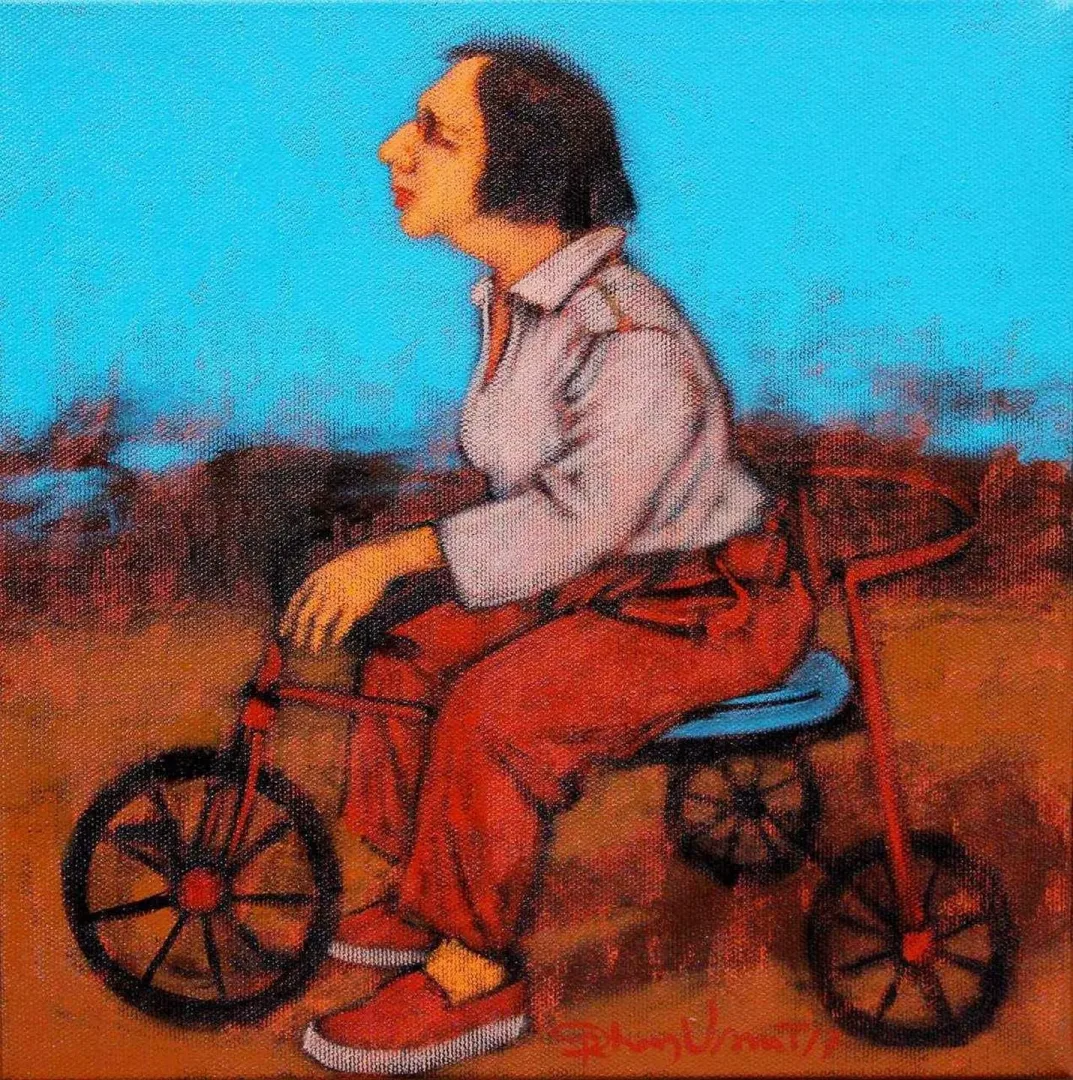 "isimsiz" eseri ORHAN UMUT tarafından 2017 yılında 25x25 cm ölçülerinde Tuval üzeri akrilik boya tekniği ile yapılmıştır.