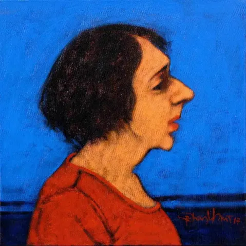 "isimsiz" eseri ORHAN UMUT tarafından 2017 yılında 25x25 cm ölçülerinde Tuval üzeri akrilik boya tekniği ile yapılmıştır.