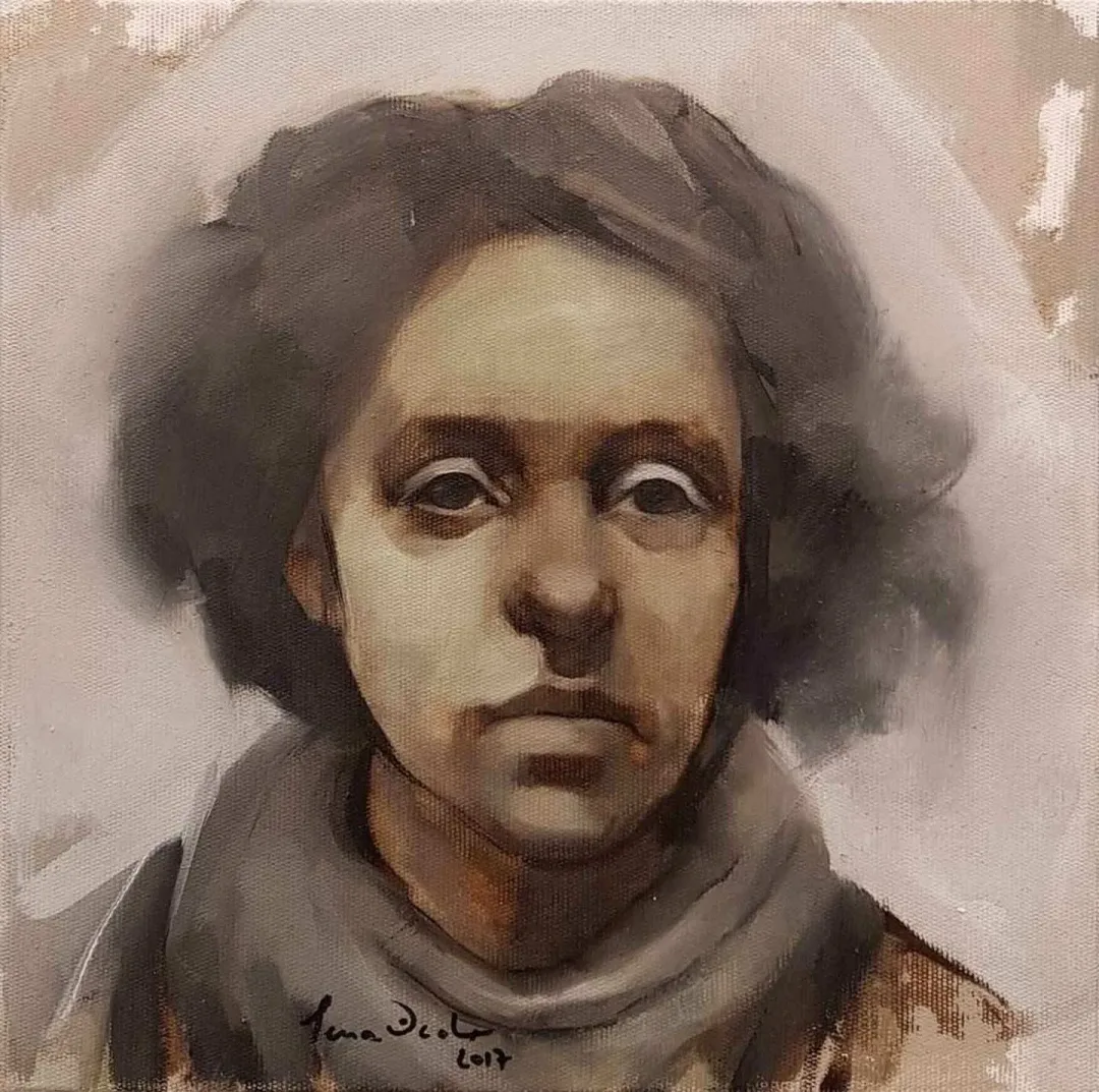 "isimsiz" eseri SEMA ÖCAL tarafından 2017 yılında 25x25 cm ölçülerinde Tuval üzeri akrilik boya tekniği ile yapılmıştır.
