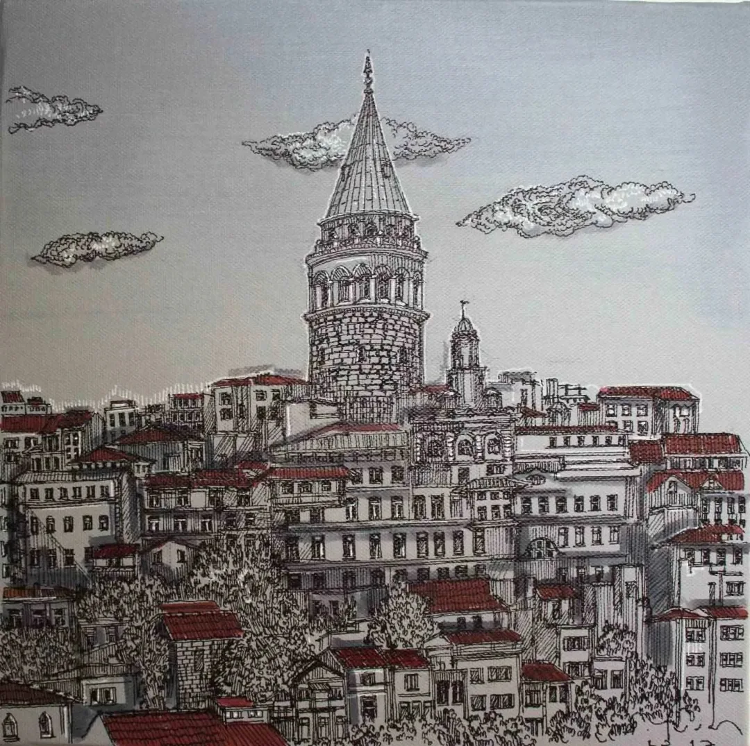 yakınlaştır "Istanbul" eseri SÜMEYYE YUŞAN tarafından 2017 yılında 25x25 cm ölçülerinde Tuval üzeri karışık teknik tekniği ile yapılmıştır.
