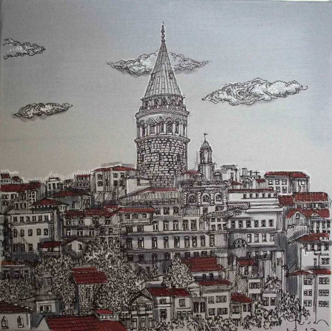 yakınlaştır "Istanbul" eseri SÜMEYYE YUŞAN tarafından 2017 yılında 25x25 cm ölçülerinde Tuval üzeri karışık teknik tekniği ile yapılmıştır.