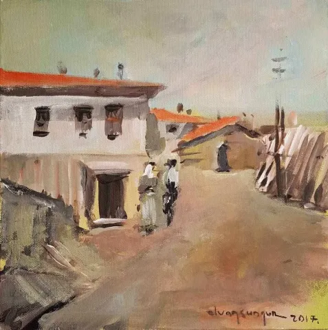 ELVAN SUNGUR — “isimsiz”, 2017 "isimsiz" eseri ELVAN SUNGUR tarafından 2017 yılında 25x25 cm ölçülerinde Tuval üzeri yağlı boya tekniği ile yapılmıştır.