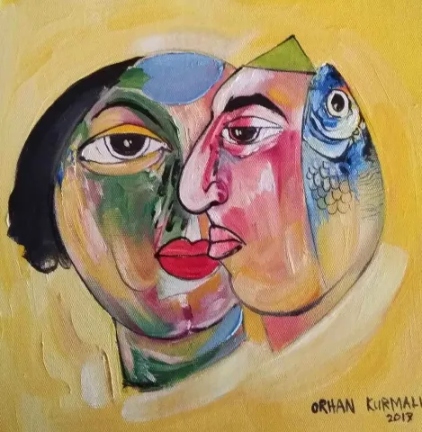 "isimsiz" eseri ORHAN KURMALI tarafından 2017 yılında 25x25 cm ölçülerinde Tuval üzeri yağlı boya tekniği ile yapılmıştır.