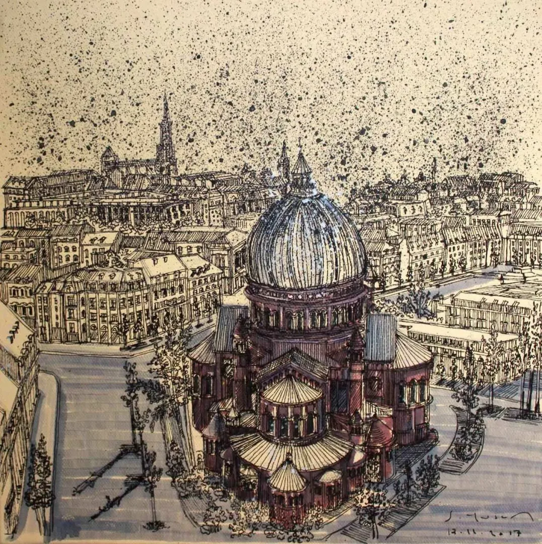 yakınlaştır "St. Pierre Le Jeune" eseri SÜMEYYE YUŞAN tarafından 2017 yılında 25x25 cm ölçülerinde Tuval üzeri karışık teknik tekniği ile yapılmıştır.