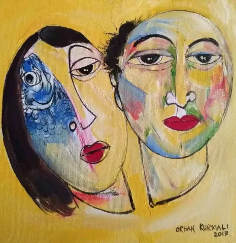"isimsiz" eseri ORHAN KURMALI tarafından 2017 yılında 25x25 cm ölçülerinde Tuval üzeri yağlı boya tekniği ile yapılmıştır.