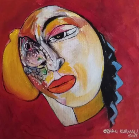 "isimsiz" eseri ORHAN KURMALI tarafından 2017 yılında 25x25 cm ölçülerinde Tuval üzeri yağlı boya tekniği ile yapılmıştır.