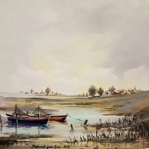 "isimsiz" eseri MEHMET EMİN ÖZER tarafından 2017 yılında 25x25 cm ölçülerinde Tuval üzeri yağlı boya tekniği ile yapılmıştır.