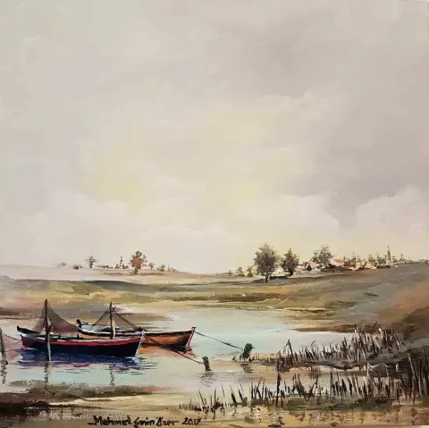 MEHMET EMİN ÖZER — “isimsiz”, 2017 "isimsiz" eseri MEHMET EMİN ÖZER tarafından 2017 yılında 25x25 cm ölçülerinde Tuval üzeri yağlı boya tekniği ile yapılmıştır.