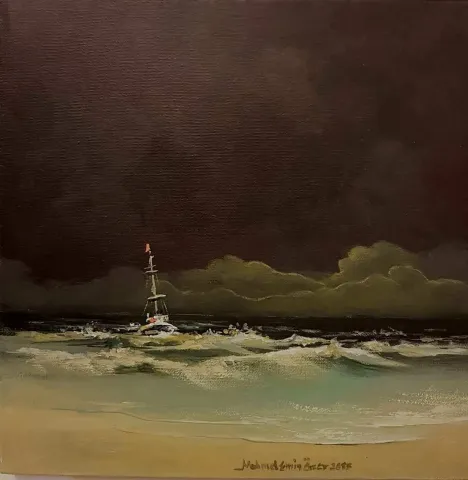 MEHMET EMİN ÖZER — “isimsiz”, 2017 "isimsiz" eseri MEHMET EMİN ÖZER tarafından 2017 yılında 25x25 cm ölçülerinde Tuval üzeri yağlı boya tekniği ile yapılmıştır.