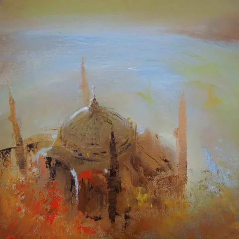"isimsiz" eseri YUSUF ŞENGÜR tarafından 2017 yılında 25x25 cm ölçülerinde Tuval üzeri yağlı boya tekniği ile yapılmıştır.