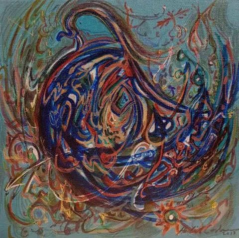 "isimsiz" eseri HALİL COŞKUN tarafından 2017 yılında 25x25 cm ölçülerinde Tuval üzeri yağlı boya tekniği ile yapılmıştır.