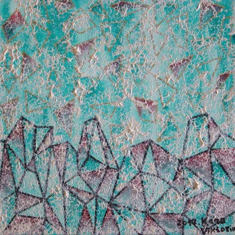 VİKTORİYA KARA — “Bereket”, 2017 "Bereket" eseri VİKTORİYA KARA tarafından 2017 yılında 25x25 cm ölçülerinde Tuval üzeri karışık teknik tekniği ile yapılmıştır.