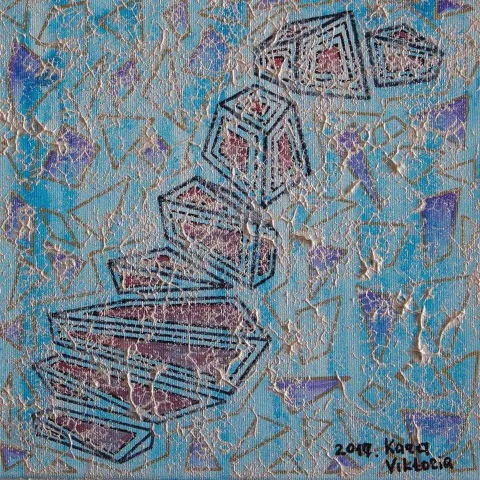 "Yol" eseri VİKTORİYA KARA tarafından 2017 yılında 25x25 cm ölçülerinde Tuval üzeri karışık teknik tekniği ile yapılmıştır.