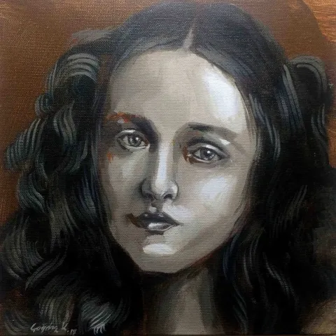 "isimsiz" eseri EREN ÇAĞDAŞ KARASU tarafından 2017 yılında 25x25 cm ölçülerinde Tuval üzeri yağlı boya tekniği ile yapılmıştır.
