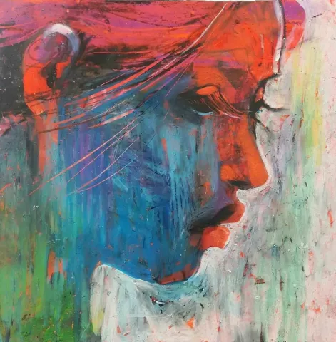 HAKAN ERASLAN — “isimsiz”, 2017 "isimsiz" eseri HAKAN ERASLAN tarafından 2017 yılında 25x25 cm ölçülerinde Tuval üzeri akrilik boya tekniği ile yapılmıştır.