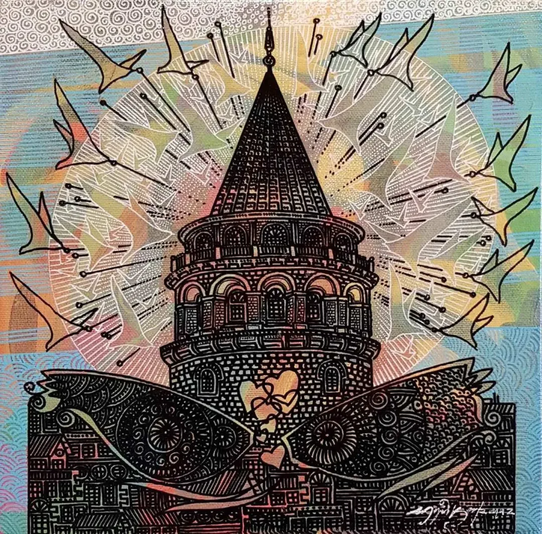 "isimsiz" eseri ENGİN KORKMAZ tarafından 2017 yılında 25x25 cm ölçülerinde Tuval üzeri akrilik boya tekniği ile yapılmıştır.