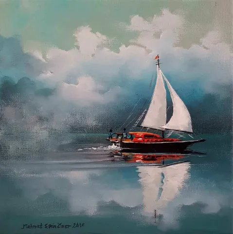 MEHMET EMİN ÖZER — “isimsiz”, 2017 "isimsiz" eseri MEHMET EMİN ÖZER tarafından 2017 yılında 25x25 cm ölçülerinde Tuval üzeri yağlı boya tekniği ile yapılmıştır.