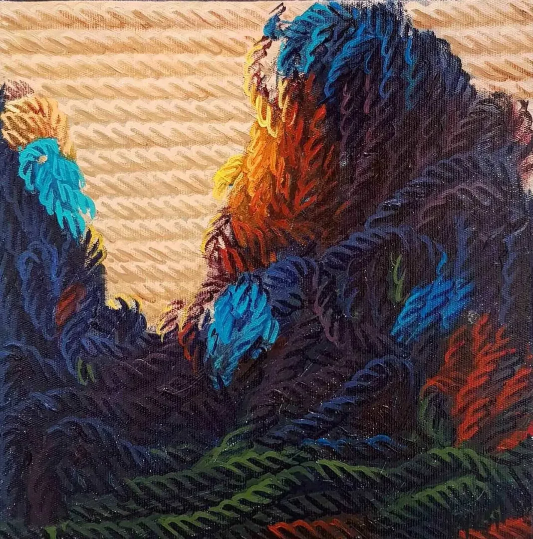 "isimsiz" eseri AHMET YEŞİL tarafından 2017 yılında 25x25 cm ölçülerinde Tuval üzeri yağlı boya tekniği ile yapılmıştır.