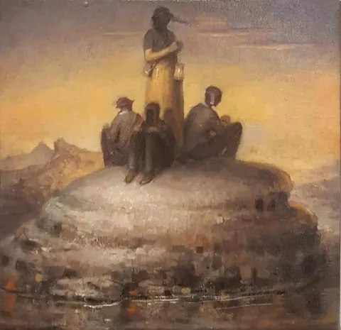 SERTAP YEĞİN — “isimsiz”, 2017 "isimsiz" eseri SERTAP YEĞİN tarafından 2017 yılında 25x25 cm ölçülerinde Tuval üzeri yağlı boya tekniği ile yapılmıştır.
