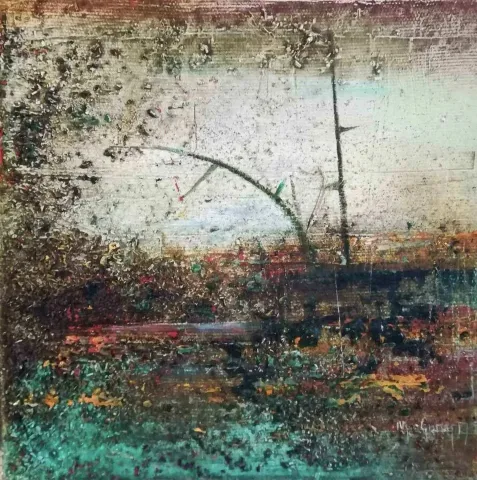 MUSA GÜNEY — “isimsiz”, 2017 "isimsiz" eseri MUSA GÜNEY tarafından 2017 yılında 25x25 cm ölçülerinde Tuval üzeri yağlı boya tekniği ile yapılmıştır.