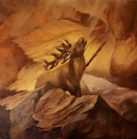 FEYZAN ALASYA — “isimsiz”, 2017 "isimsiz" eseri FEYZAN ALASYA tarafından 2017 yılında 25x25 cm ölçülerinde Tuval üzeri yağlı boya tekniği ile yapılmıştır.