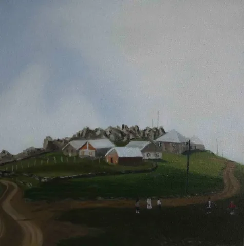 MEDİNE ÖZEN — “isimsiz”, 2017 "isimsiz" eseri MEDİNE ÖZEN tarafından 2017 yılında 25x25 cm ölçülerinde Tuval üzeri yağlı boya tekniği ile yapılmıştır.
