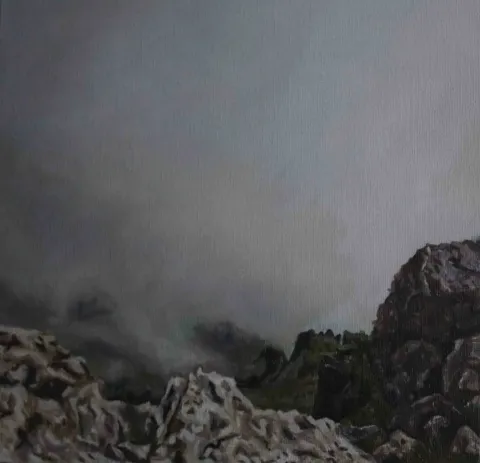 MEDİNE ÖZEN — “isimsiz”, 2017 "isimsiz" eseri MEDİNE ÖZEN tarafından 2017 yılında 25x25 cm ölçülerinde Tuval üzeri yağlı boya tekniği ile yapılmıştır.