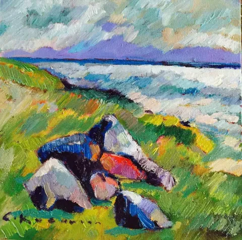CEVDET KOCAMAN — “isimsiz”, 2017 "isimsiz" eseri CEVDET KOCAMAN tarafından 2017 yılında 25x25 cm ölçülerinde Tuval üzeri yağlı boya tekniği ile yapılmıştır.