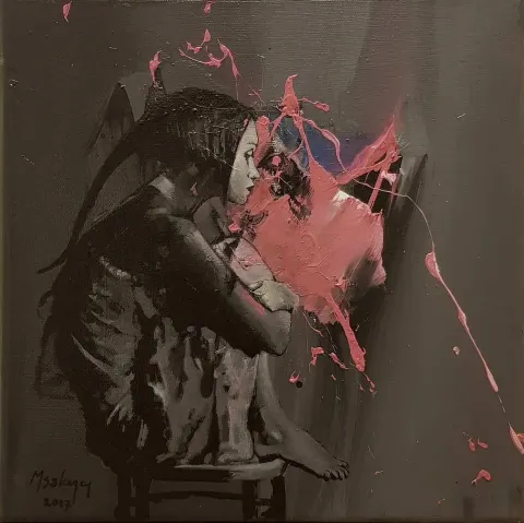 MEHMET SAKIZCI — “isimsiz”, 2017 "isimsiz" eseri MEHMET SAKIZCI tarafından 2017 yılında 25x25 cm ölçülerinde Tuval üzeri yağlı boya tekniği ile yapılmıştır.