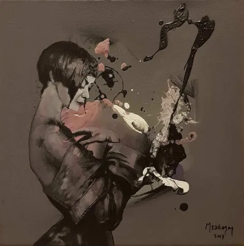 MEHMET SAKIZCI — “isimsiz”, 2017 "isimsiz" eseri MEHMET SAKIZCI tarafından 2017 yılında 25x25 cm ölçülerinde Tuval üzeri yağlı boya tekniği ile yapılmıştır.