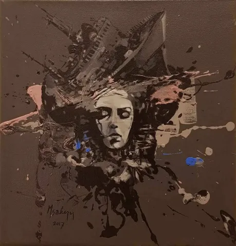 "isimsiz" eseri MEHMET SAKIZCI tarafından 2017 yılında 25x25 cm ölçülerinde Tuval üzeri yağlı boya tekniği ile yapılmıştır.