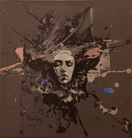 "isimsiz" eseri MEHMET SAKIZCI tarafından 2017 yılında 25x25 cm ölçülerinde Tuval üzeri yağlı boya tekniği ile yapılmıştır.