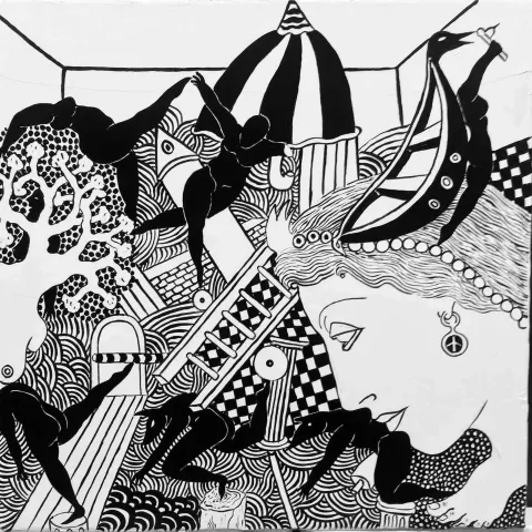 NECMİ GÜRSELER — “isimsiz”, 2017 "isimsiz" eseri NECMİ GÜRSELER tarafından 2017 yılında 25x25 cm ölçülerinde Tuval üzeri yağlı boya tekniği ile yapılmıştır.