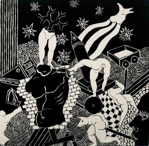 NECMİ GÜRSELER — “isimsiz”, 2017 "isimsiz" eseri NECMİ GÜRSELER tarafından 2017 yılında 25x25 cm ölçülerinde Tuval üzeri yağlı boya tekniği ile yapılmıştır.
