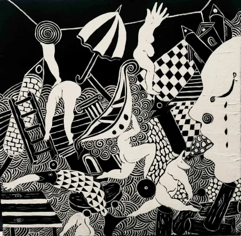 NECMİ GÜRSELER — “isimsiz”, 2017 "isimsiz" eseri NECMİ GÜRSELER tarafından 2017 yılında 25x25 cm ölçülerinde Tuval üzeri yağlı boya tekniği ile yapılmıştır.