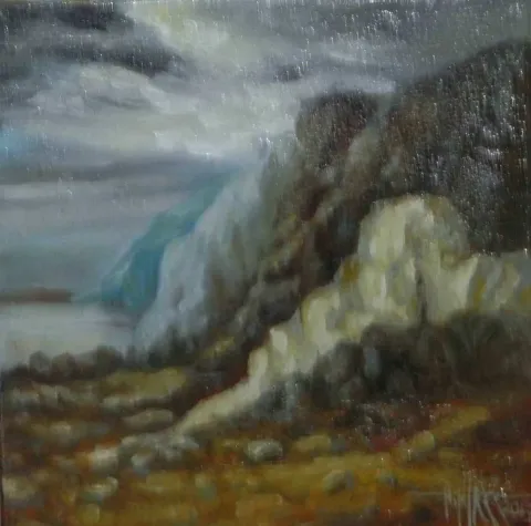 HASAN MİRZA — “isimsiz”, 2017 "isimsiz" eseri HASAN MİRZA tarafından 2017 yılında 25x25 cm ölçülerinde Tuval üzeri yağlı boya tekniği ile yapılmıştır.