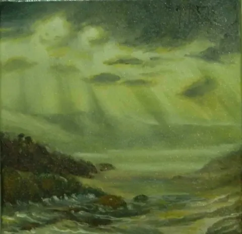 HASAN MİRZA — “isimsiz”, 2017 "isimsiz" eseri HASAN MİRZA tarafından 2017 yılında 25x25 cm ölçülerinde Tuval üzeri yağlı boya tekniği ile yapılmıştır.