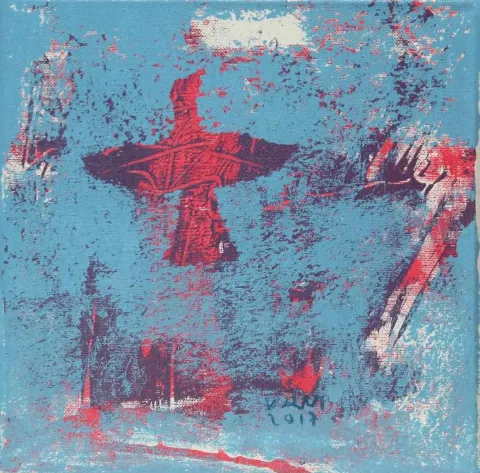 VEDAT ÖRS — “isimsiz”, 2017 "isimsiz" eseri VEDAT ÖRS tarafından 2017 yılında 25x25 cm ölçülerinde Tuval üzeri yağlı boya tekniği ile yapılmıştır.