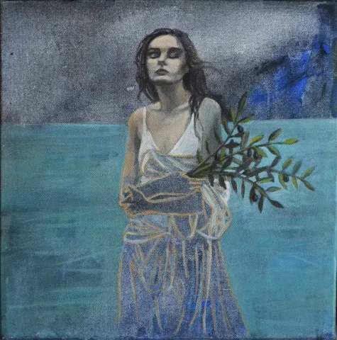 ŞİRİN YILMAZ — “ölmez ağacı”, 2017 "ölmez ağacı" eseri ŞİRİN YILMAZ tarafından 2017 yılında 25x25 cm ölçülerinde Tuval üzeri akrilik boya tekniği ile yapılmıştır.