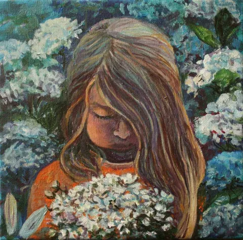 "isimsiz" eseri NİL KÖKEN tarafından 2017 yılında 25x25 cm ölçülerinde Tuval üzeri yağlı boya tekniği ile yapılmıştır.