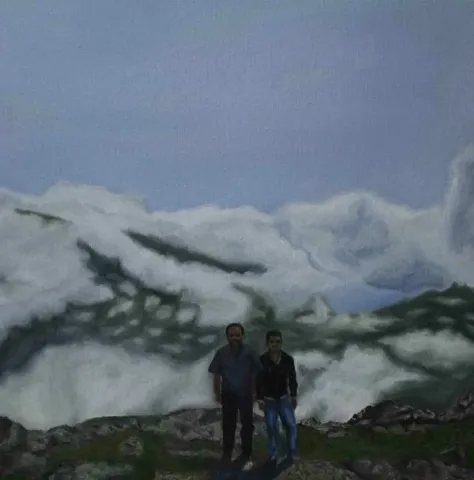 MEDİNE ÖZEN — “isimsiz”, 2017 "isimsiz" eseri MEDİNE ÖZEN tarafından 2017 yılında 25x25 cm ölçülerinde Tuval üzeri yağlı boya tekniği ile yapılmıştır.