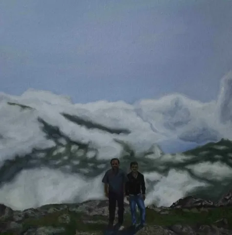 MEDİNE ÖZEN — “isimsiz”, 2017 "isimsiz" eseri MEDİNE ÖZEN tarafından 2017 yılında 25x25 cm ölçülerinde Tuval üzeri yağlı boya tekniği ile yapılmıştır.