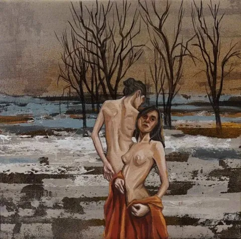 "isimsiz" eseri MAHMUT ÖZDEMİR tarafından 2017 yılında 25x25 cm ölçülerinde Tuval üzeri akrilik boya tekniği ile yapılmıştır.