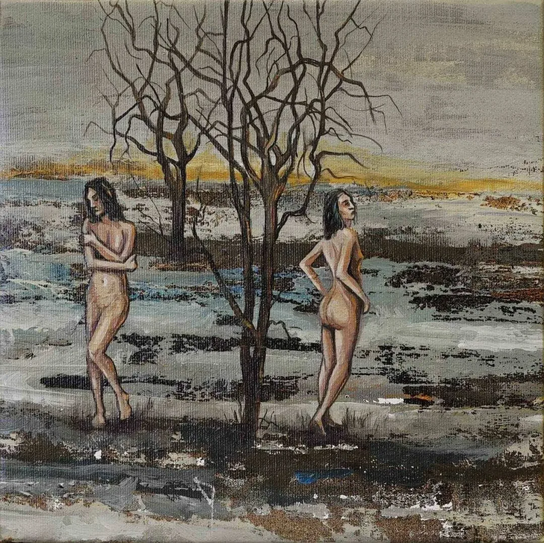 "isimsiz" eseri MAHMUT ÖZDEMİR tarafından 2017 yılında 25x25 cm ölçülerinde Tuval üzeri akrilik boya tekniği ile yapılmıştır.