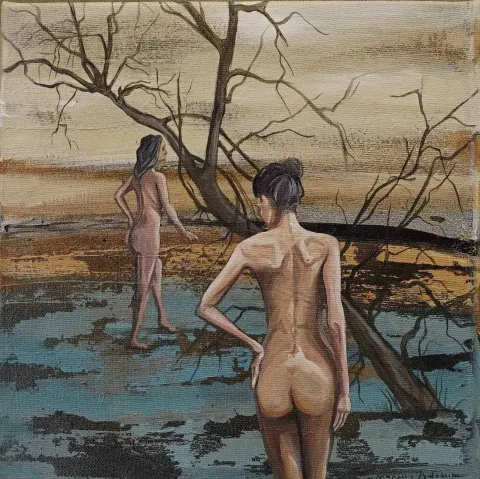 MAHMUT ÖZDEMİR — “isimsiz”, 2017 "isimsiz" eseri MAHMUT ÖZDEMİR tarafından 2017 yılında 25x25 cm ölçülerinde Tuval üzeri akrilik boya tekniği ile yapılmıştır.