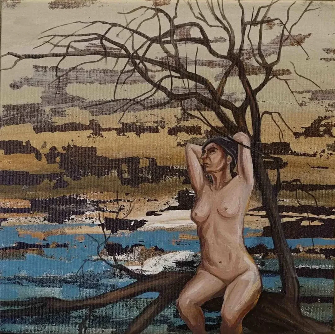 "isimsiz" eseri MAHMUT ÖZDEMİR tarafından 2017 yılında 25x25 cm ölçülerinde Tuval üzeri akrilik boya tekniği ile yapılmıştır.