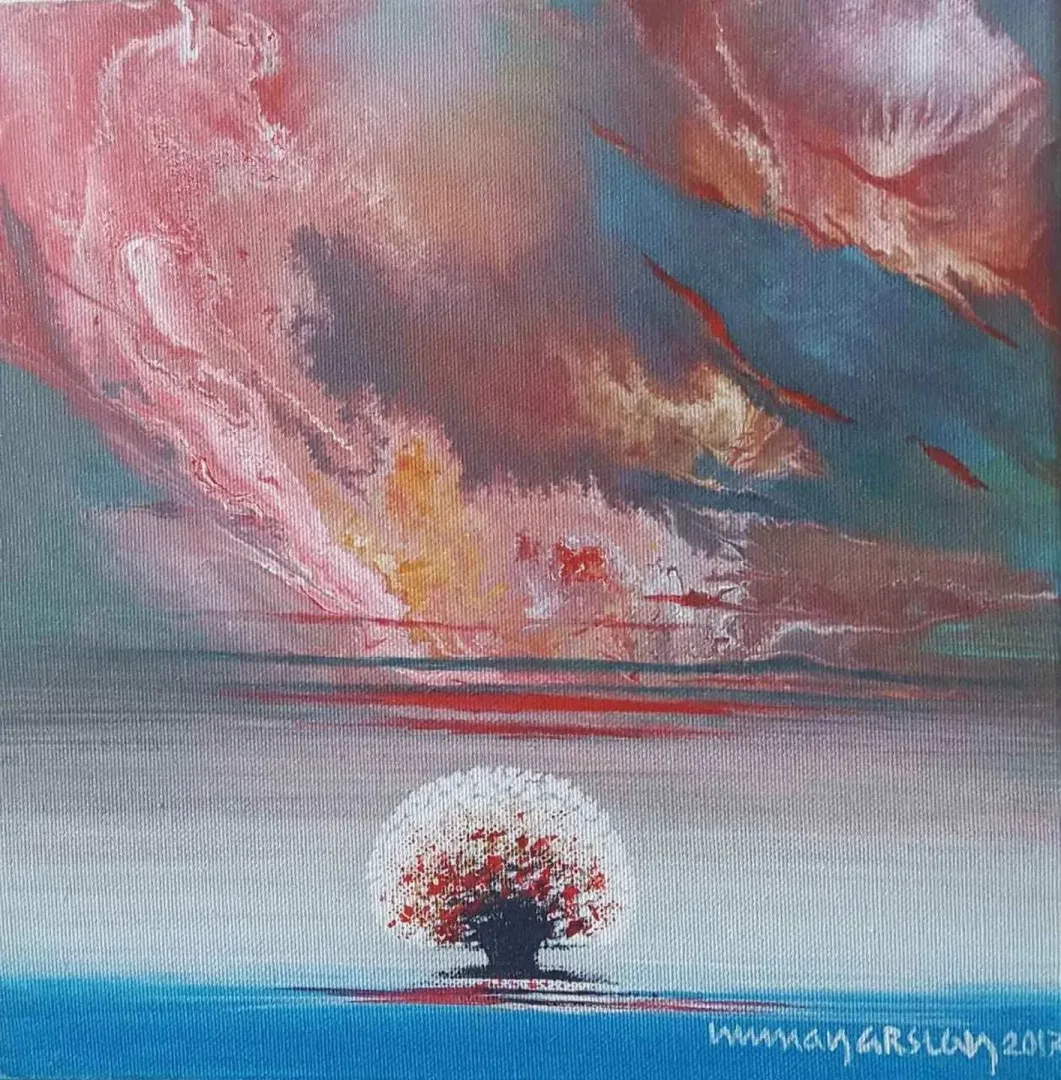 "isimsiz" eseri NUMAN ARSLAN tarafından 2017 yılında 25x25 cm ölçülerinde Tuval üzeri yağlı boya tekniği ile yapılmıştır.