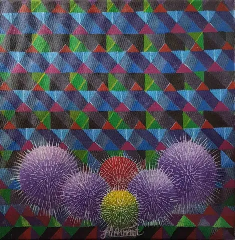 HİMMET GÜMRAH — “isimsiz”, 2017 "isimsiz" eseri HİMMET GÜMRAH tarafından 2017 yılında 25x25 cm ölçülerinde Tuval üzeri yağlı boya tekniği ile yapılmıştır.