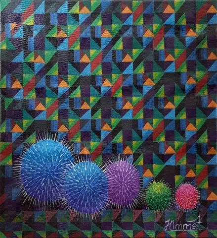 HİMMET GÜMRAH — “isimsiz”, 2017 "isimsiz" eseri HİMMET GÜMRAH tarafından 2017 yılında 25x25 cm ölçülerinde Tuval üzeri yağlı boya tekniği ile yapılmıştır.